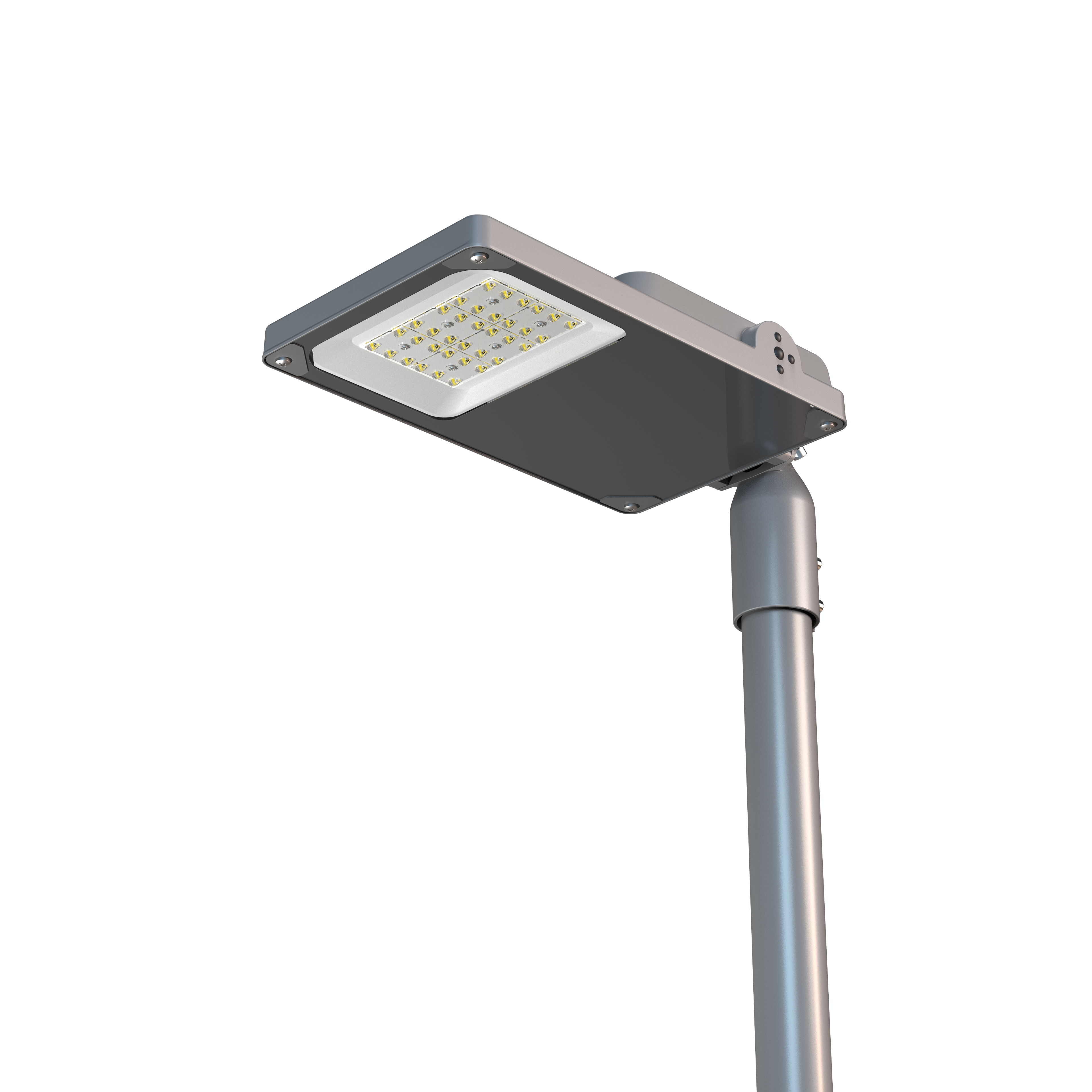 Luminária moderna para vias públicas de formato quadrado Luminária moderna para vias públicas de formato quadrado