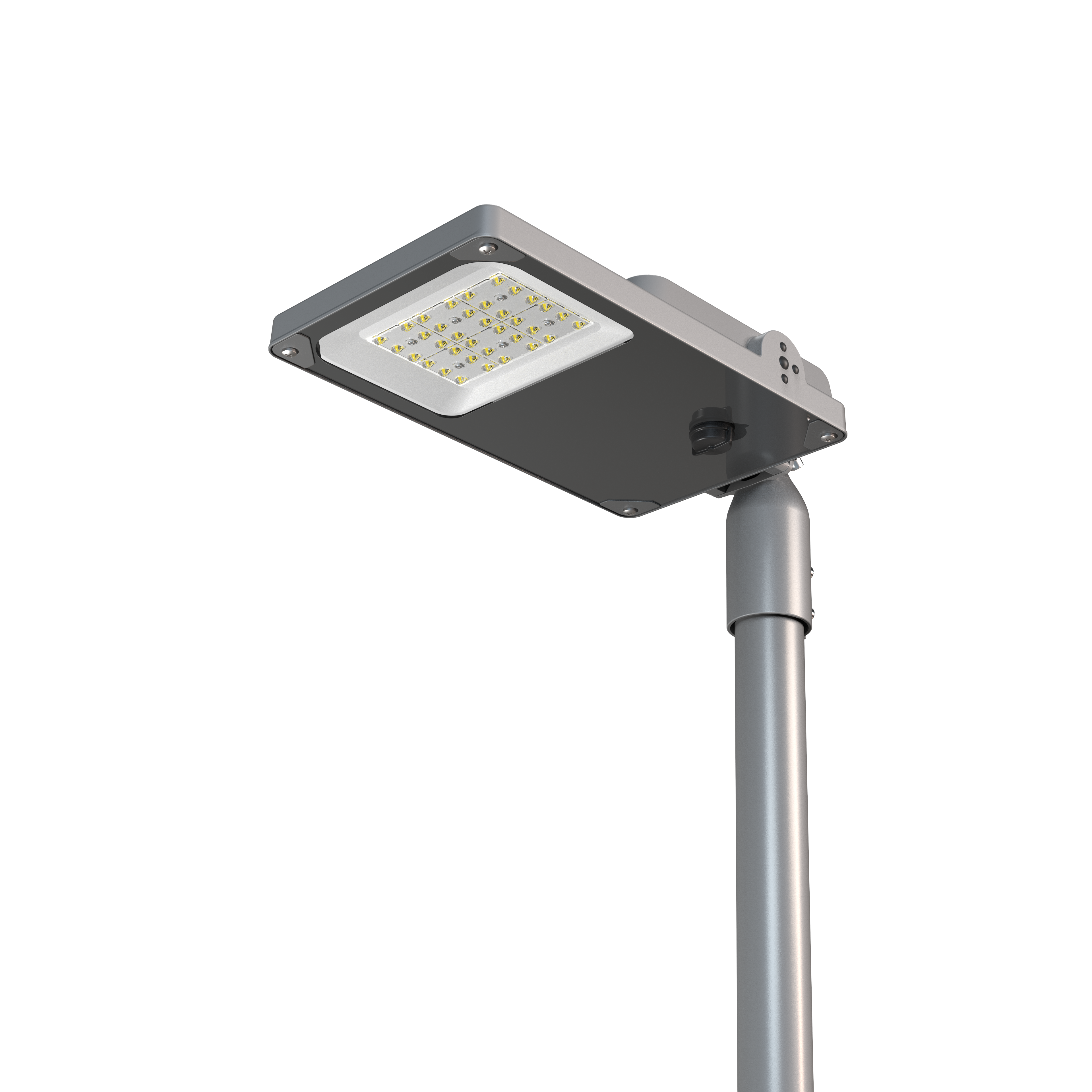 Luminária moderna para vias públicas de formato quadrado Luminária moderna para vias públicas de formato quadrado